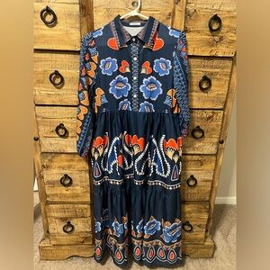 Floral Blue Maxi Dress